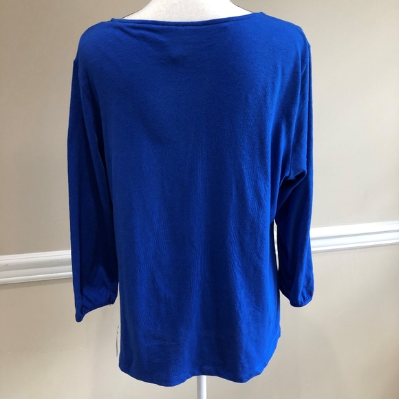 Karen Scott women’s royal blue top - Picture 4 of 6